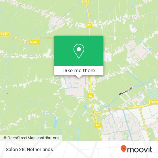 Salon 28, Kerkstraat 28 map