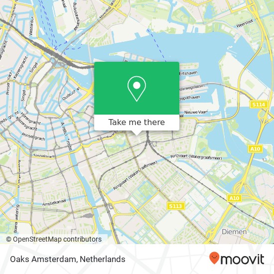 Oaks Amsterdam, Dapperplein 36 map