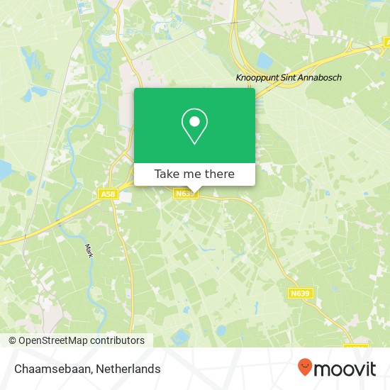 Chaamsebaan, 4858 RK Ulvenhout map