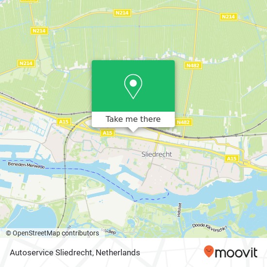 Autoservice Sliedrecht map
