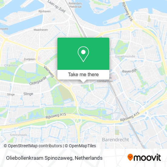 Oliebollenkraam Spinozaweg map