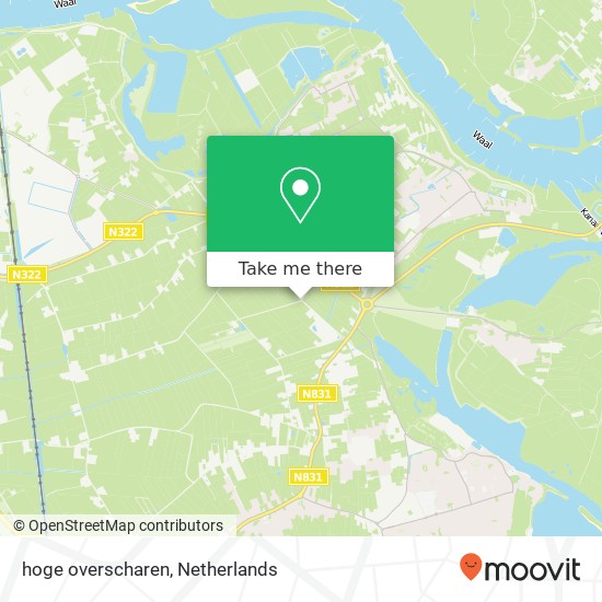 hoge overscharen, 5328 JK Rossum map