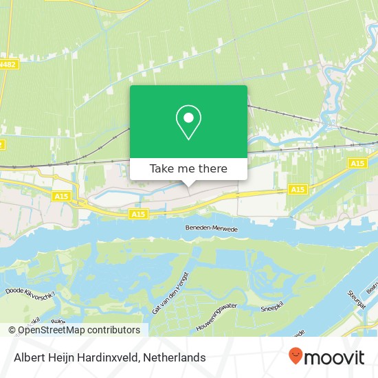 Albert Heijn Hardinxveld map