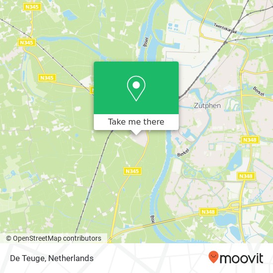 De Teuge, 7205 Zutphen Karte