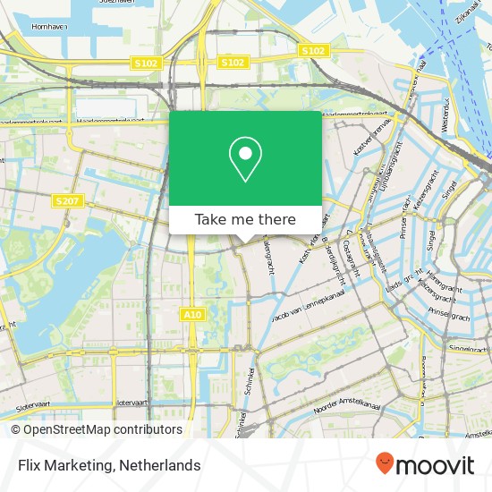 Flix Marketing, Jan Evertsenstraat 111-3 map