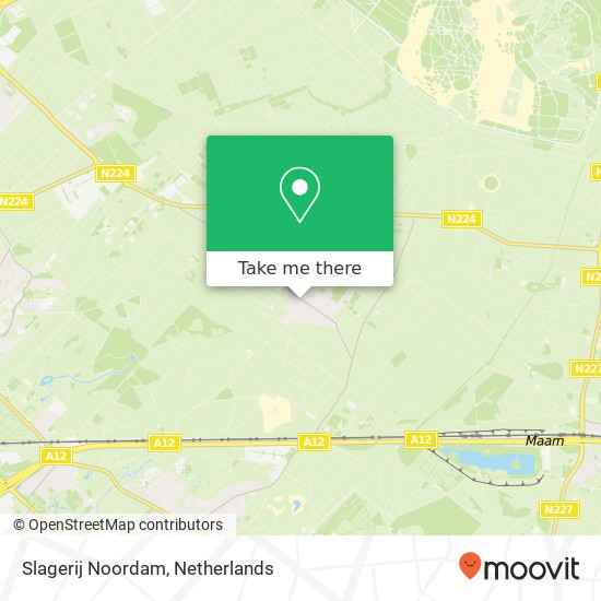 Slagerij Noordam, Oude Postweg 114 map