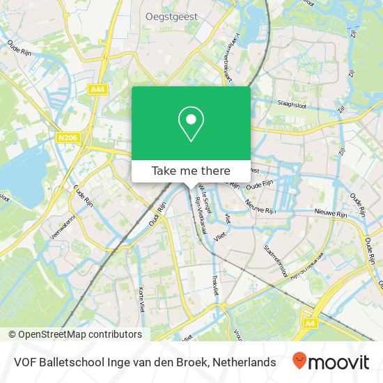 VOF Balletschool Inge van den Broek, Haagweg 6 map