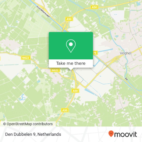 Den Dubbelen 9, 5466 RL Veghel map