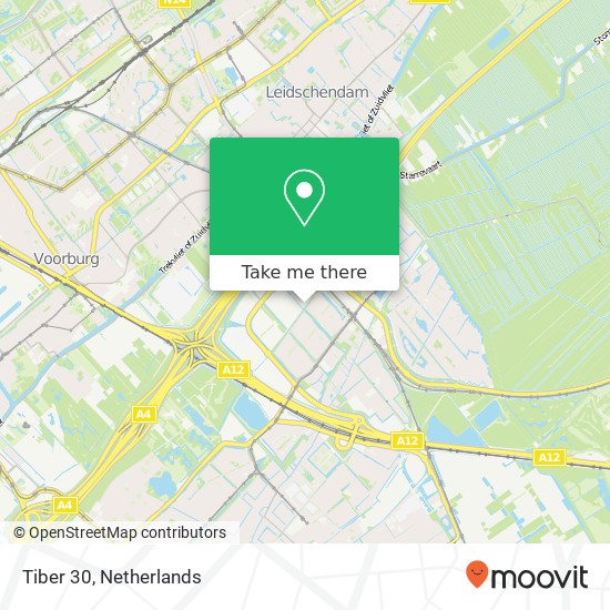 Tiber 30, 2491 DH Den Haag map