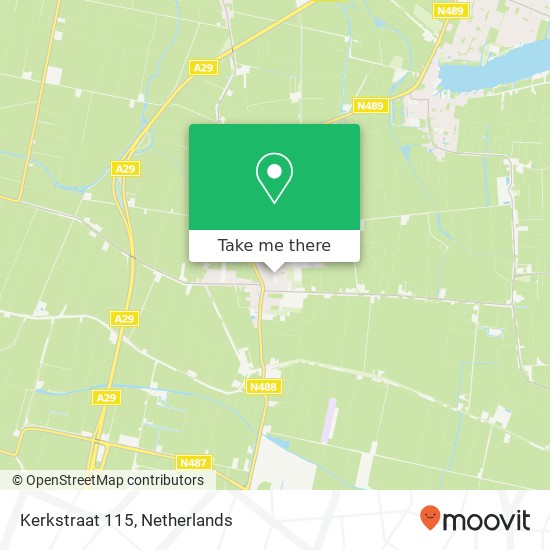 Kerkstraat 115, 3286 AK Klaaswaal Karte