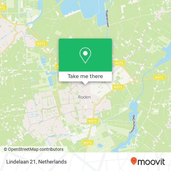 Lindelaan 21, 9301 NA Roden map