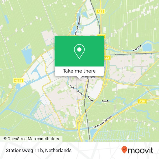 Stationsweg 11b, 7941 HA Meppel map