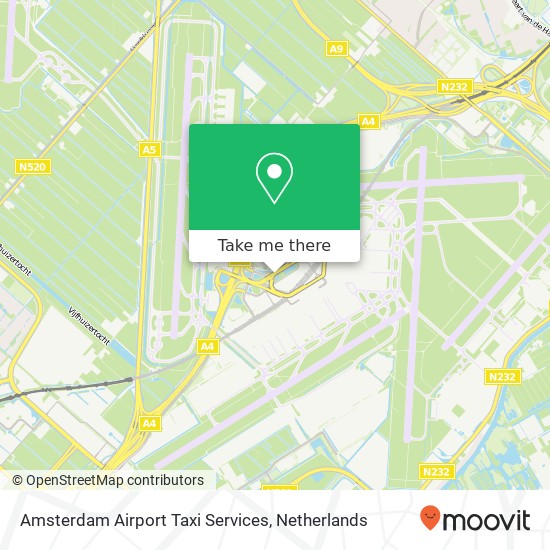 Amsterdam Airport Taxi Services map