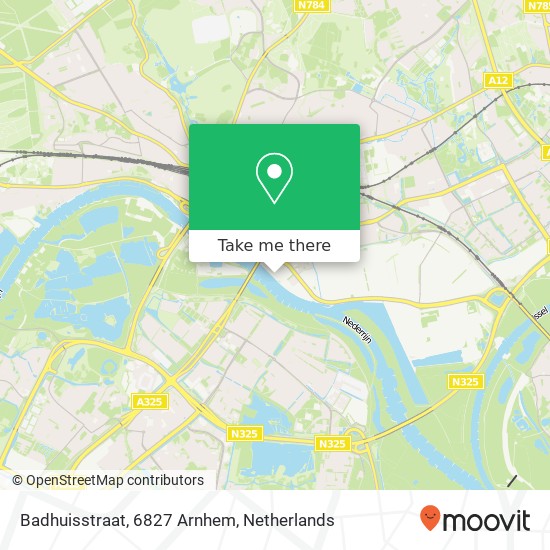 Badhuisstraat, 6827 Arnhem map