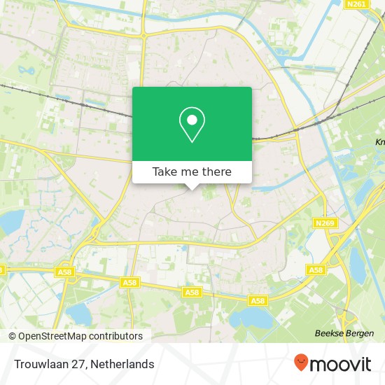 Trouwlaan 27, 5021 WD Tilburg map