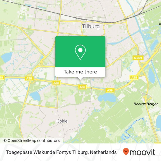 Toegepaste Wiskunde Fontys Tilburg, Professor Goossenslaan 1-01 map