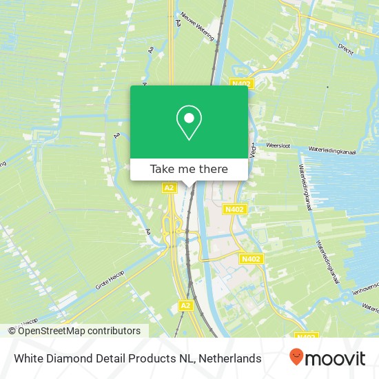 White Diamond Detail Products NL, De Corridor 12E Karte