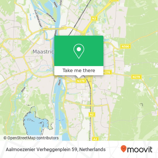 Aalmoezenier Verheggenplein 59, 6221 TD Maastricht map