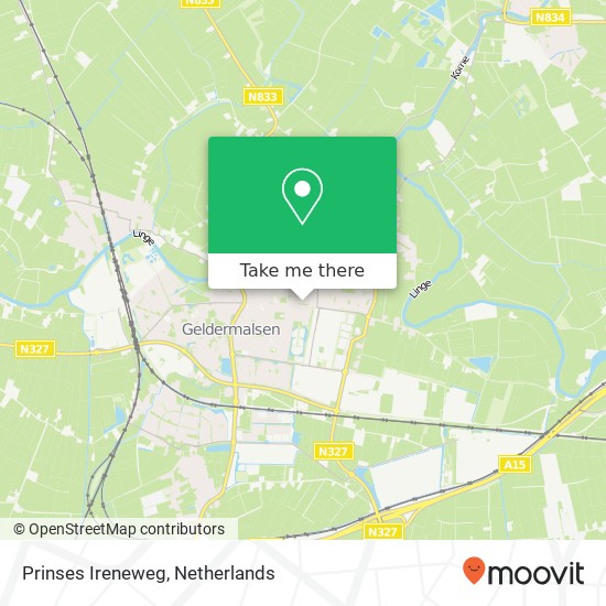 Prinses Ireneweg, 4191 ND Geldermalsen map