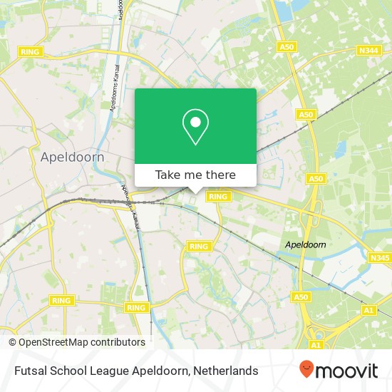 Futsal School League Apeldoorn, De Voorwaarts 450 map