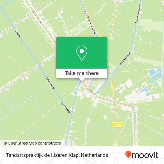 Tandartspraktijk de IJzeren Klap, Aweg 9 map