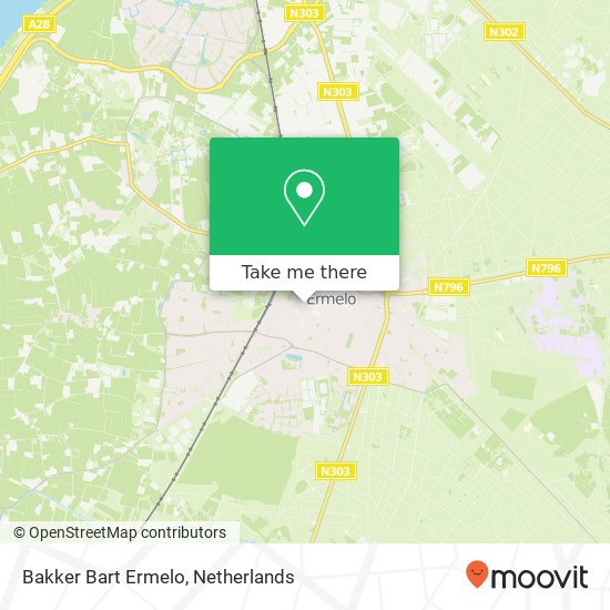 Bakker Bart Ermelo, Stationsstraat 105A map