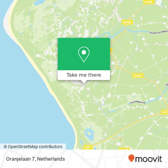 Oranjelaan 7, 3235 SV Rockanje map