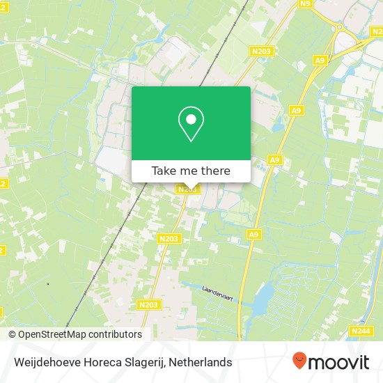 Weijdehoeve Horeca Slagerij, Nijverheidsweg 15 map