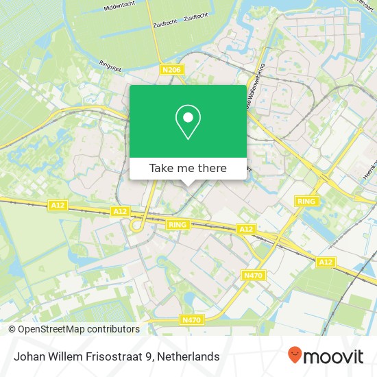 Johan Willem Frisostraat 9, 2713 CA Zoetermeer Karte