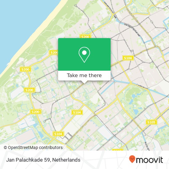 Jan Palachkade 59, 2552 NH Den Haag map