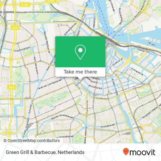 Green Grill & Barbecue, Leidseplein 8 map