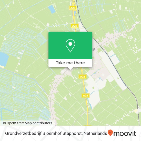 Grondverzetbedrijf Bloemhof Staphorst, Oude Rijksweg 109 map