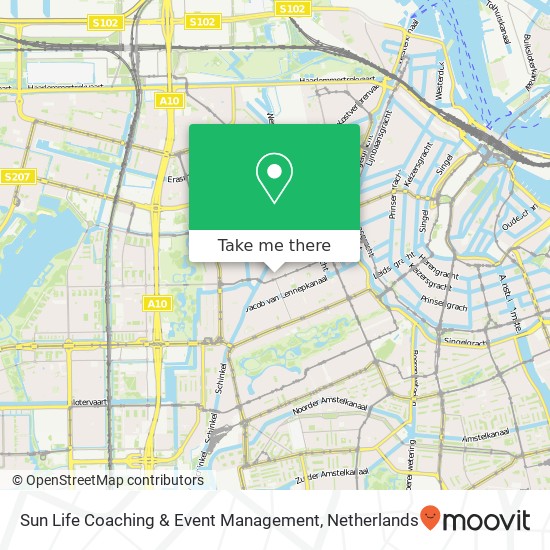 Sun Life Coaching & Event Management, Jan Pieter Heijestraat map