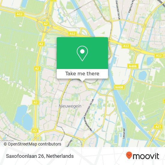 Saxofoonlaan 26, 3438 GT Nieuwegein Karte