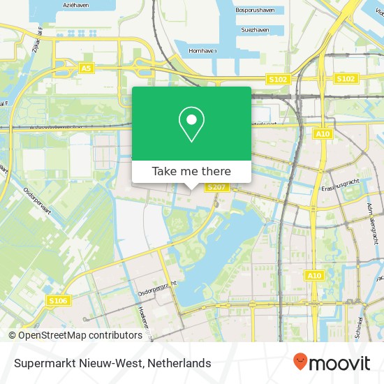Supermarkt Nieuw-West, Socratesstraat 30 map