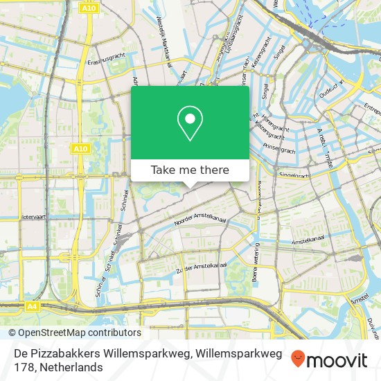 De Pizzabakkers Willemsparkweg, Willemsparkweg 178 map