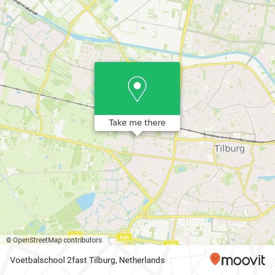 Voetbalschool 2fast Tilburg, Professor Cobbenhagenlaan map