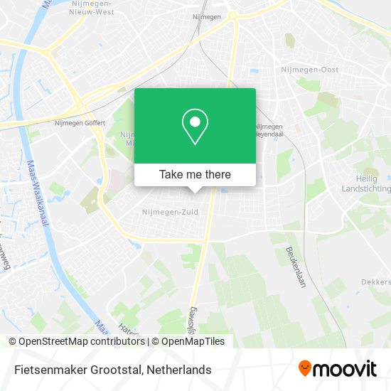 How to get to Fietsenmaker Grootstal in Nijmegen by Bus or Train?
