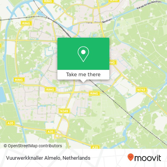 Vuurwerkknaller Almelo, Rietstraat 290 map