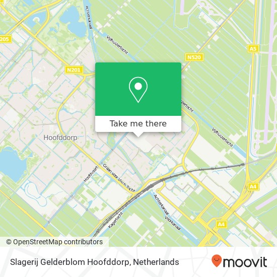 Slagerij Gelderblom Hoofddorp, Polderplein 232 map