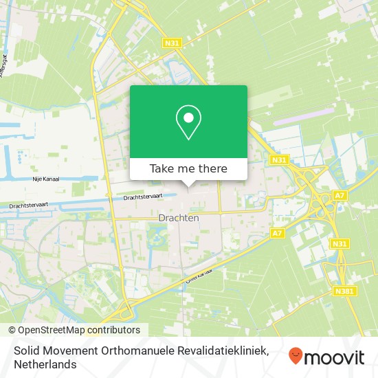 Solid Movement Orthomanuele Revalidatiekliniek, Oosterstraat 26 map