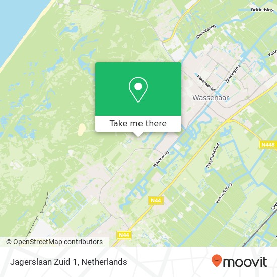 Jagerslaan Zuid 1, 2243 EH Wassenaar Karte