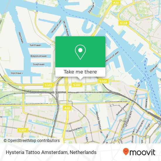 Hysteria Tattoo Amsterdam, Elementenstraat map