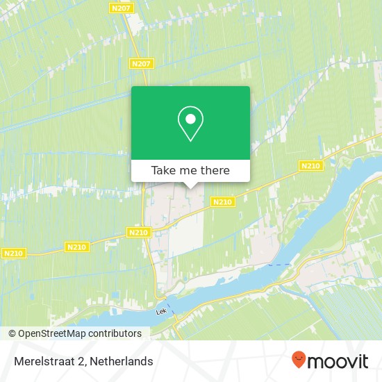 Merelstraat 2, 2861 TW Bergambacht map