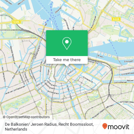 De Balkonier/ Jeroen Radius, Recht Boomssloot map