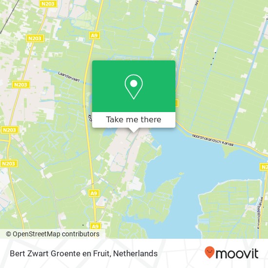 Bert Zwart Groente en Fruit, Churchillplein map