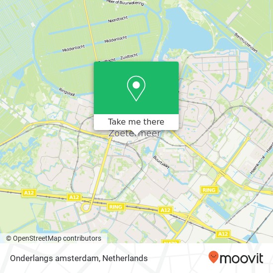 Onderlangs amsterdam, 2711 HX Zoetermeer Karte