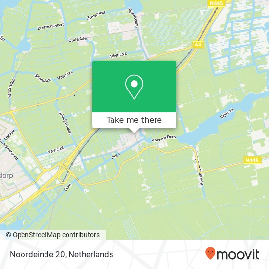 Noordeinde 20, 2355 AM Hoogmade map