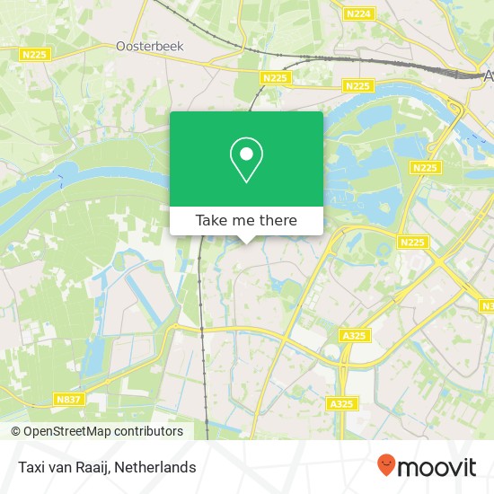 Taxi van Raaij map