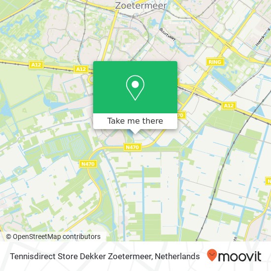 Tennisdirect Store Dekker Zoetermeer, Scheglaan 12 map